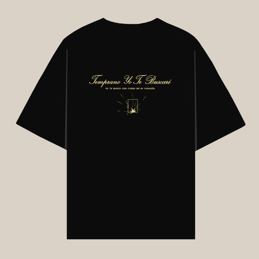 T-Shirt - Temprano yo te buscaré  - Negra